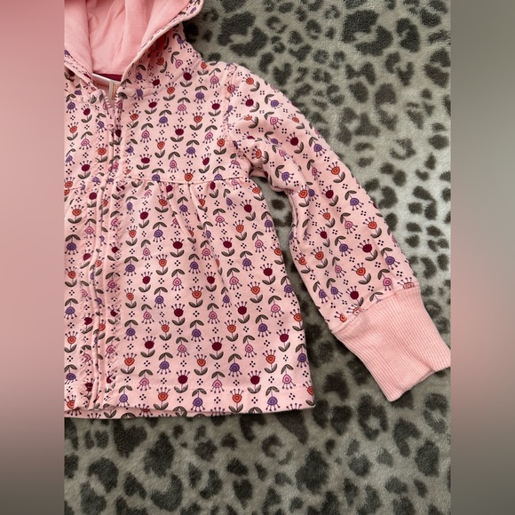 NWOT Sonoma Life + Style Floral Babydoll Full Zip Hoodie Top Pink Size 24 mos - Picture 4 of 16